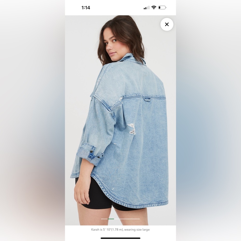 Offline by aerie denim shacket